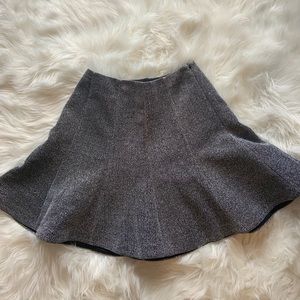 Express silver sparkle flounce evening skirt